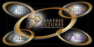 fear free , fear free films, fear free fables, fear free funky, FEAR FREE FUTURES | Diseño de Póster por juanjoseolivieri