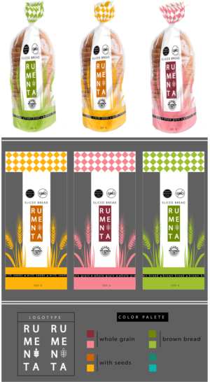 Bag packaging design of sliced bread | Packaging Design by Indre Ta