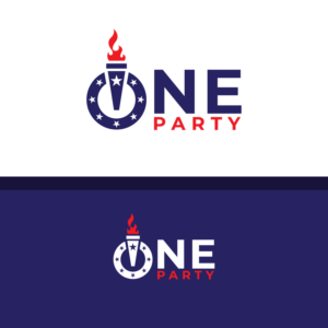 One Party or OneParty or ONE on top and Party smaller underneath | Logo Design by Graphic Bricks