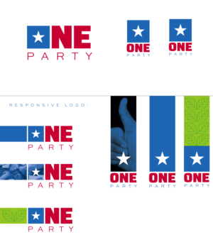 One Party or OneParty or ONE on top and Party smaller underneath | Logo Design by 68_Design
