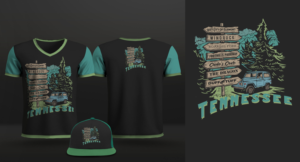 Destination Sign Post Ford Bronco Smoky Mountains Shirt