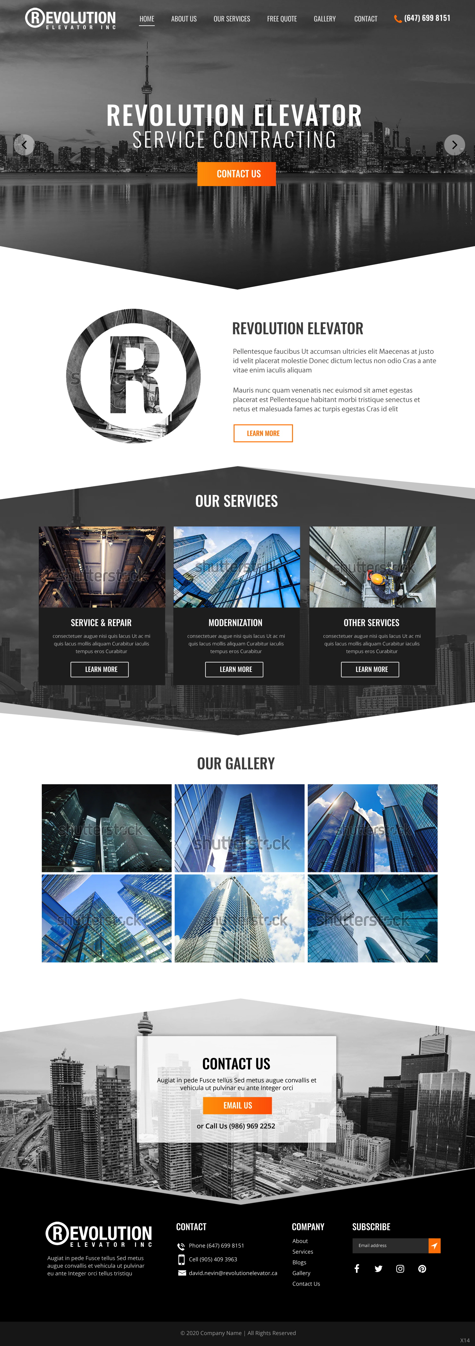Modern, Masculine Web Design for a Company by pb | Design #23933814