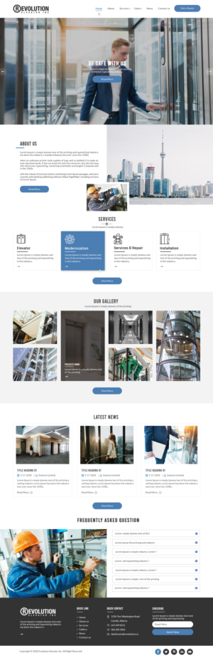 Revolution Elevator Inc  Website Deisgn | Diseño Web por bdesigner9