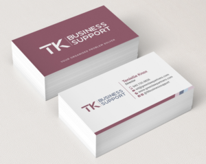 Business Card: TK Business Support -  Your organised problem solver | Business Card Design by R.design