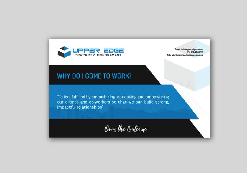 Stationery Design by Sarah Mathews for Upper Edge Property Management Inc. | Design #23927136