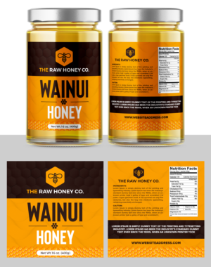 The Raw Honey Co.  / The Raw Honey Company | Diseño de Etiqueta por SAI DESIGNS