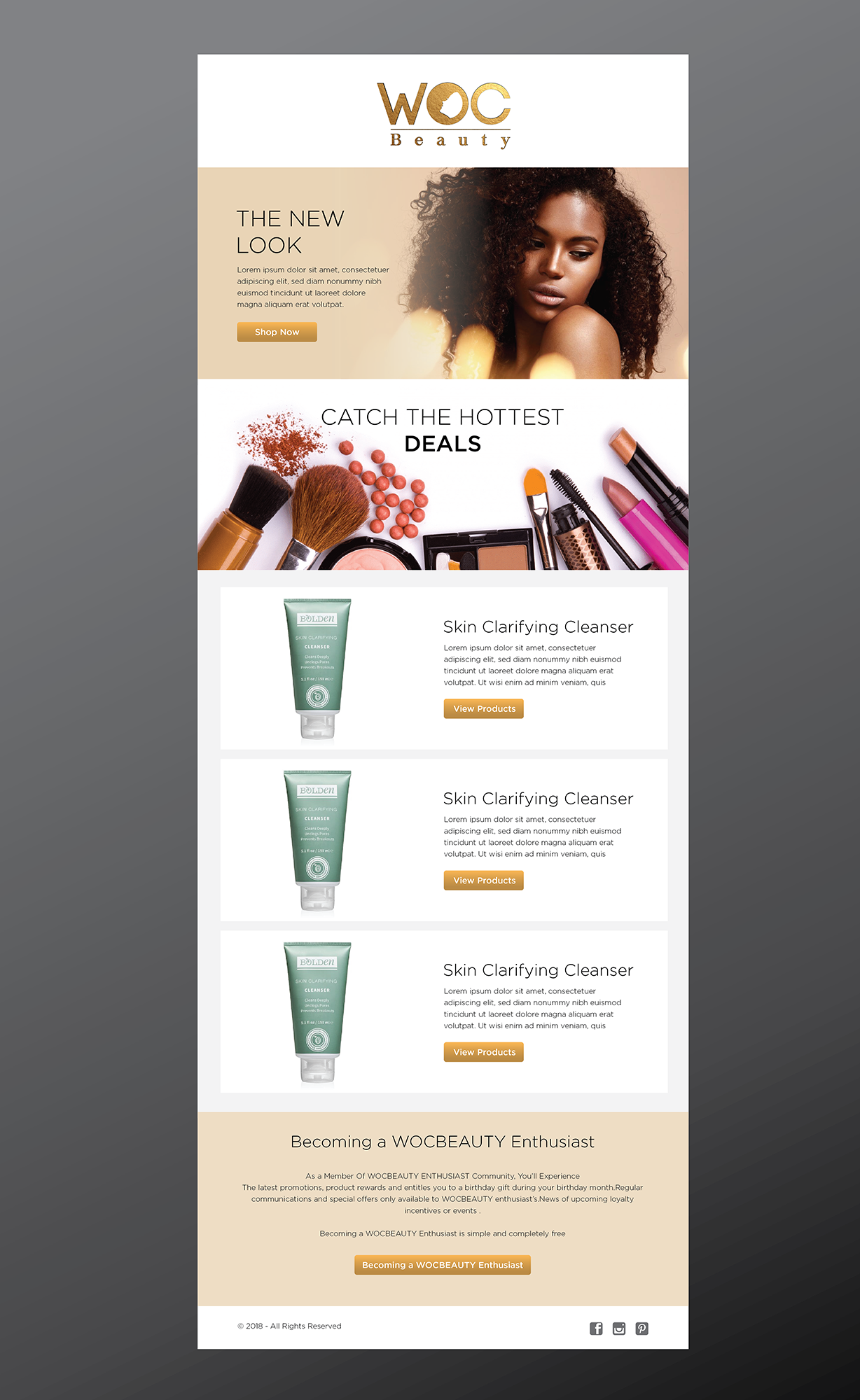 Email Marketing Design by Pinky  for WOCBEAUTY | Design #23963077