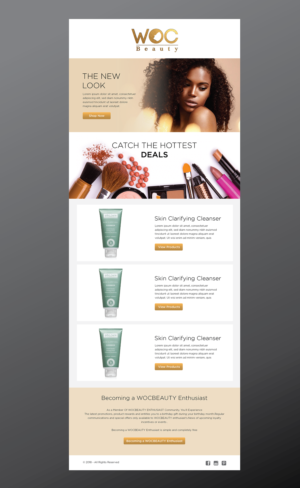 Email Marketing Design by Pinky  for WOCBEAUTY | Design: #23963077