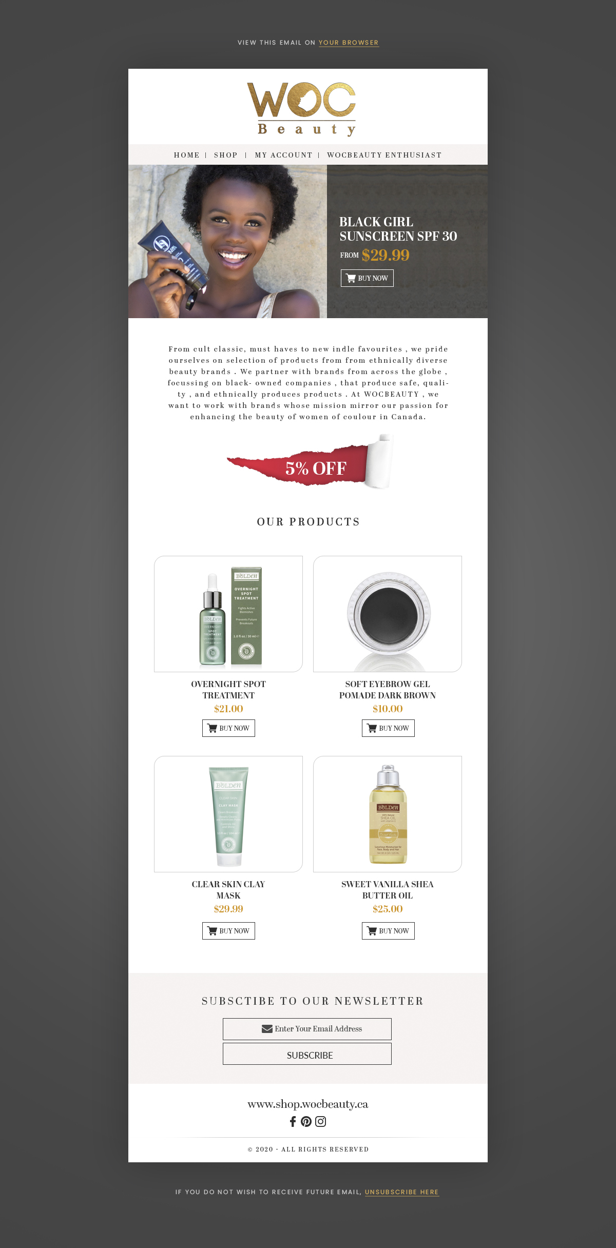 Email Marketing Design by Pd Work for WOCBEAUTY | Design #23962890