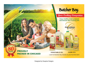 Columbus Vegetable Oils Print Advertisement Design | Design Graphique par Nuepine Designs