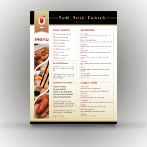 Menu Design by Manobo Graphic Design Services
