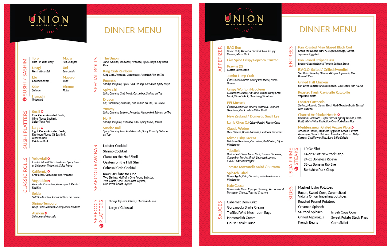 Menu Design by eleven for this project | Design #23947788