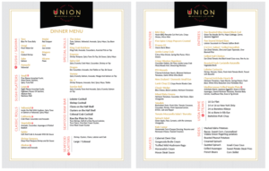Union Sushi & Steak Dinner Menu | Menü-Design von eleven