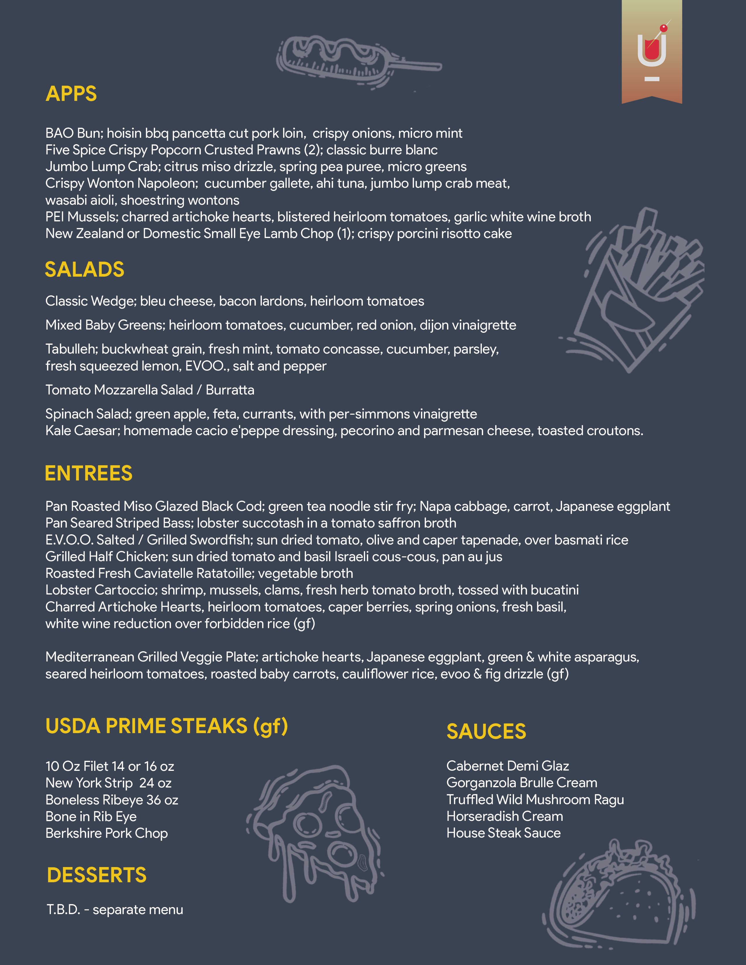 Menu Design by Justin John for this project | Design #23937814