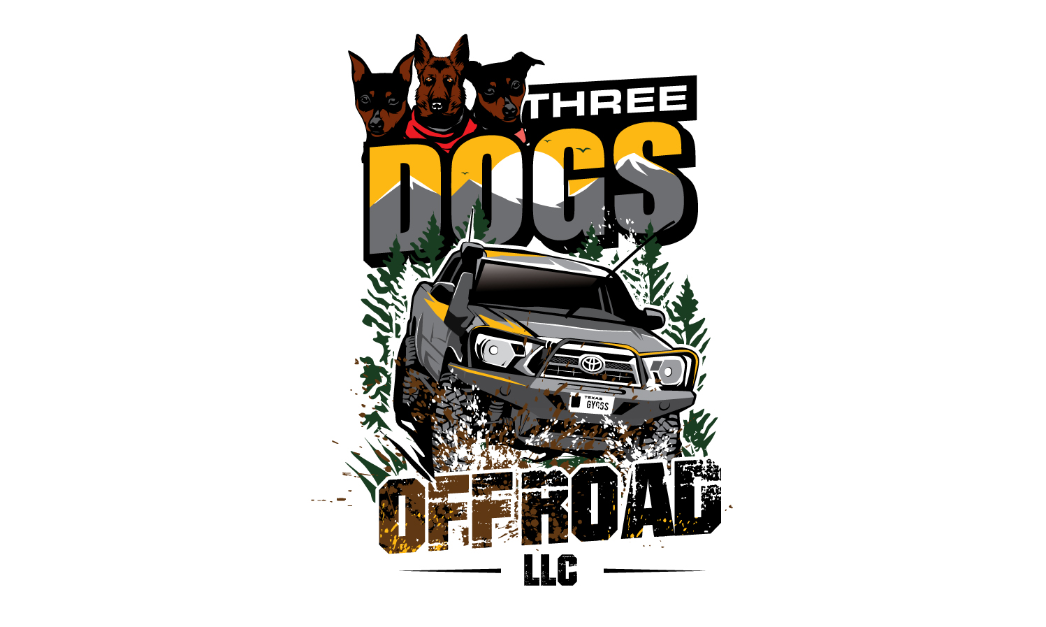 Logo Design by logoQ for Three Dogs Offroad LLC | Design #23930884