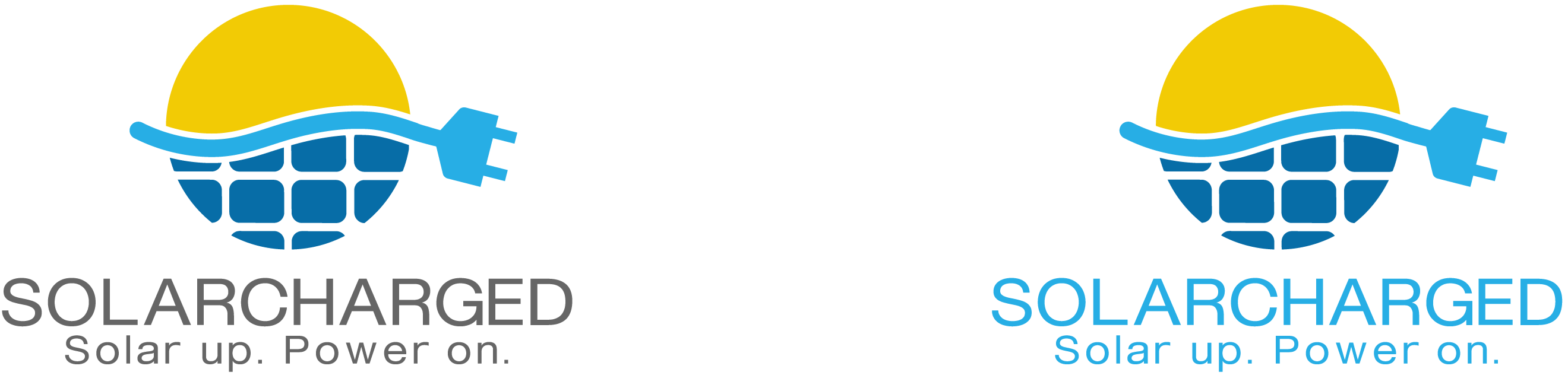 Bold, Playful, Solar Energy Logo Design for Business name SOLARCHARGED