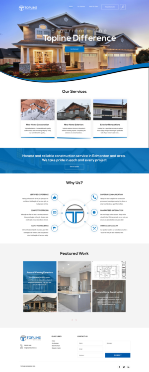 Topline Exteriors Needs a New Website! | Web Design by Jarry199776