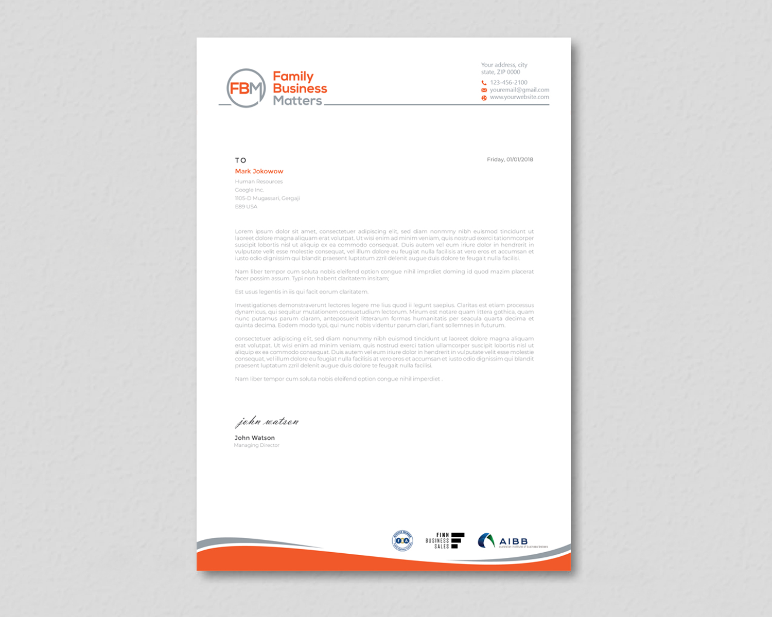 Design de Papeterie par LAXMI DESIGNHUB pour Family Business Matters | Design #23955515
