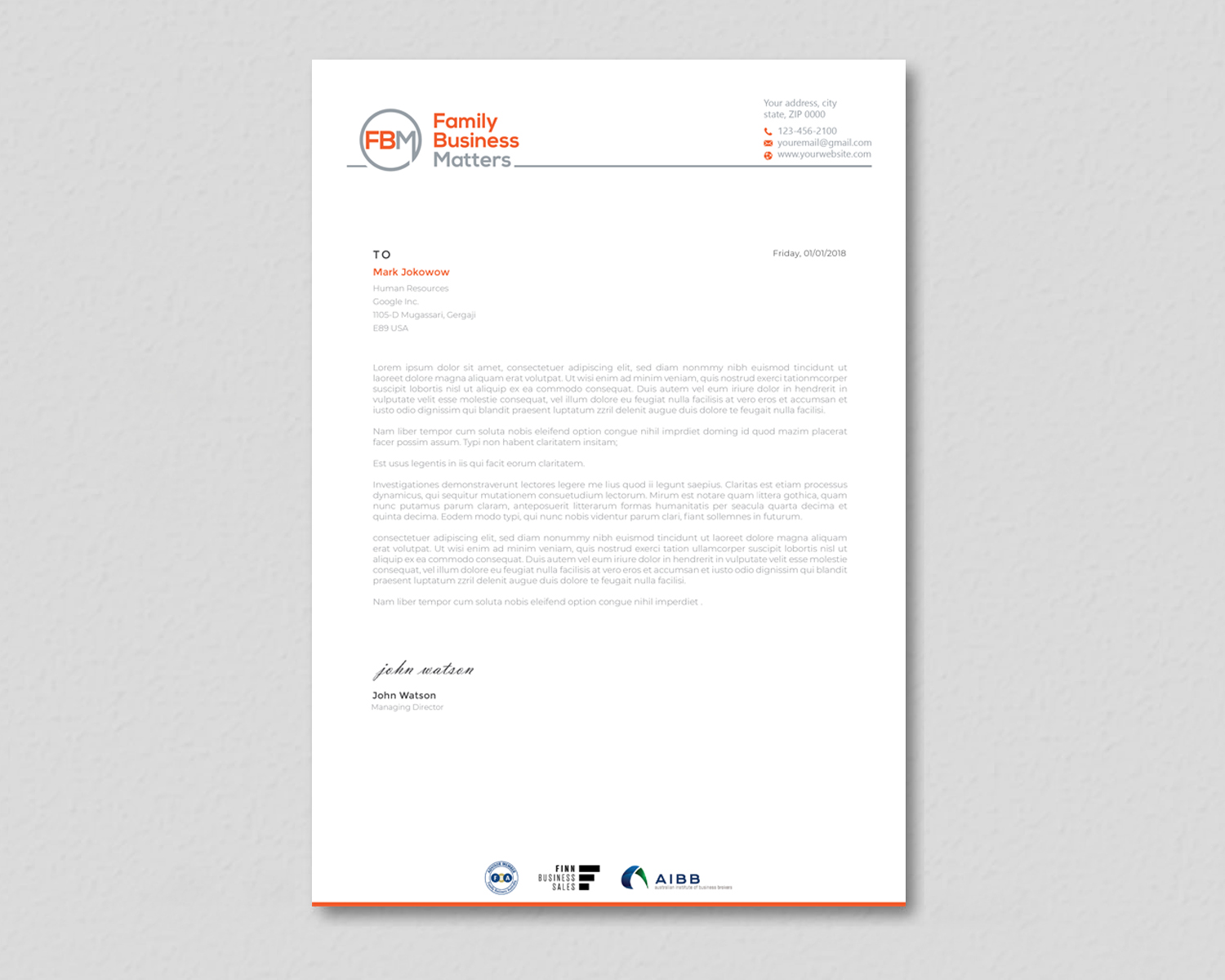 Design de Papeterie par LAXMI DESIGNHUB pour Family Business Matters | Design #23955516