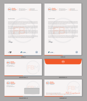 Letterhead design x 2, follower page, with compliments slip and envelope design X 2 | Diseño de Papelería por chandrayaan.creative