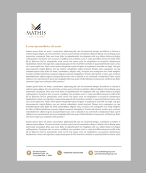 Letterhead Design by AbyJohns for Mathis Law Group  | Design: #23949291