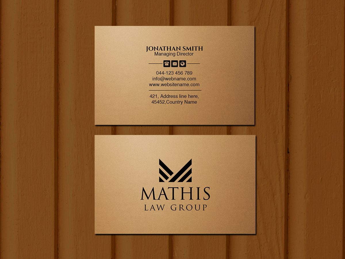 Diseño de Membrete por Creations Box 2015 para Mathis Law Group  | Diseño #23952111