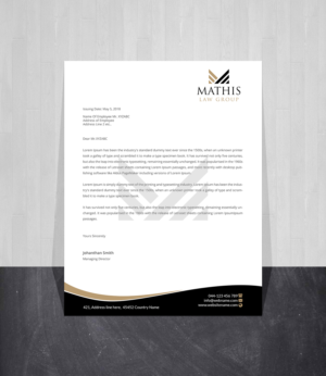 Letterhead Design by Creations Box 2015 for Mathis Law Group  | Design: #23952150