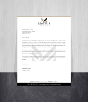 Letterhead Design by Creations Box 2015 for Mathis Law Group  | Design: #23952151