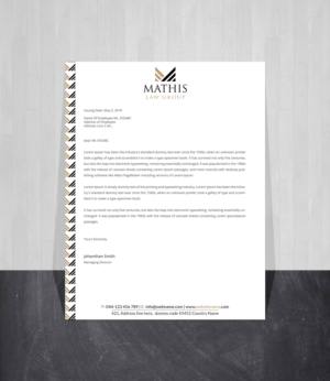Letterhead Design by Creations Box 2015 for Mathis Law Group  | Design: #23956673