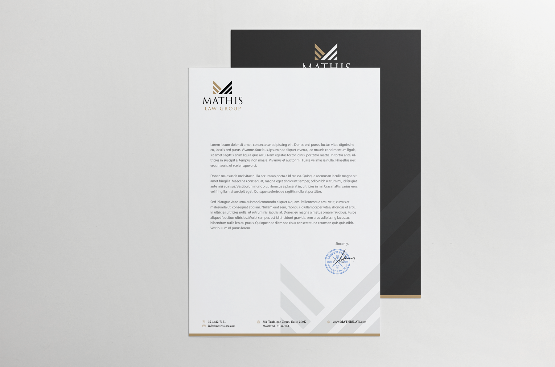 Letterhead Design by HYPdesign for Mathis Law Group  | Design #23951281