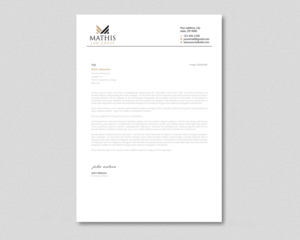 Letterhead Design by LAXMI DESIGNHUB for Mathis Law Group  | Design: #23955250