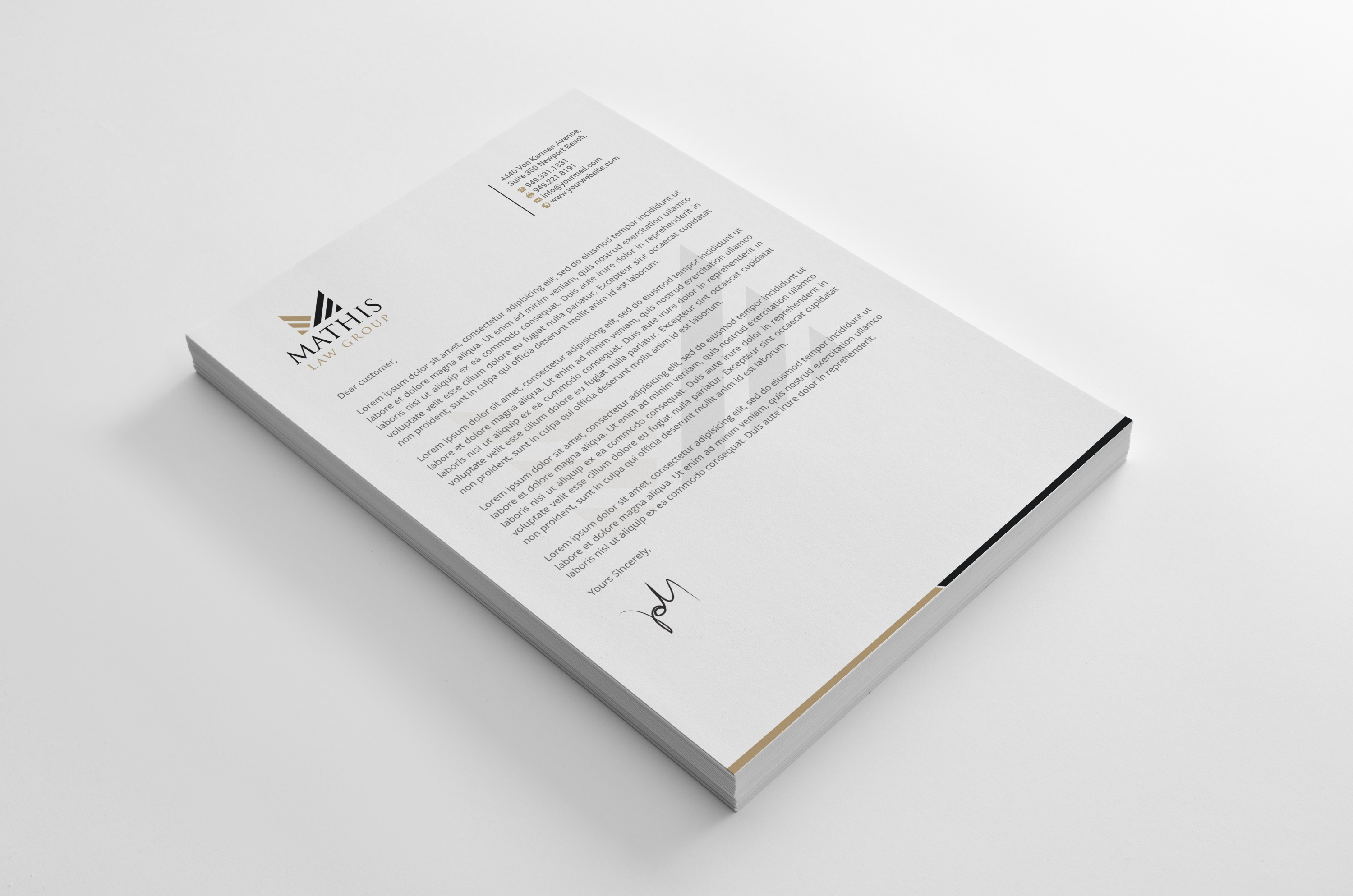 Letterhead Design by R.design for Mathis Law Group  | Design #23946124