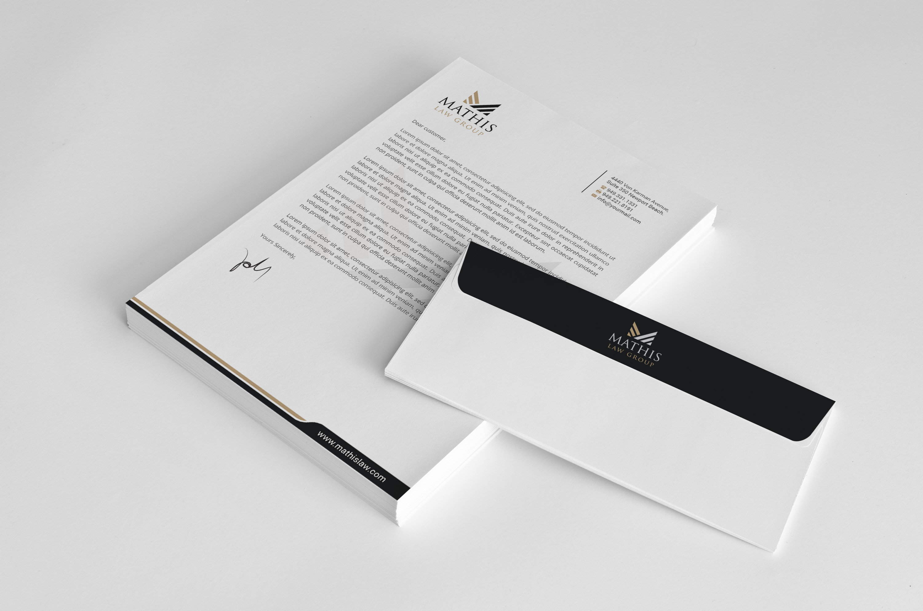 Letterhead Design by R.design for Mathis Law Group  | Design #23951413