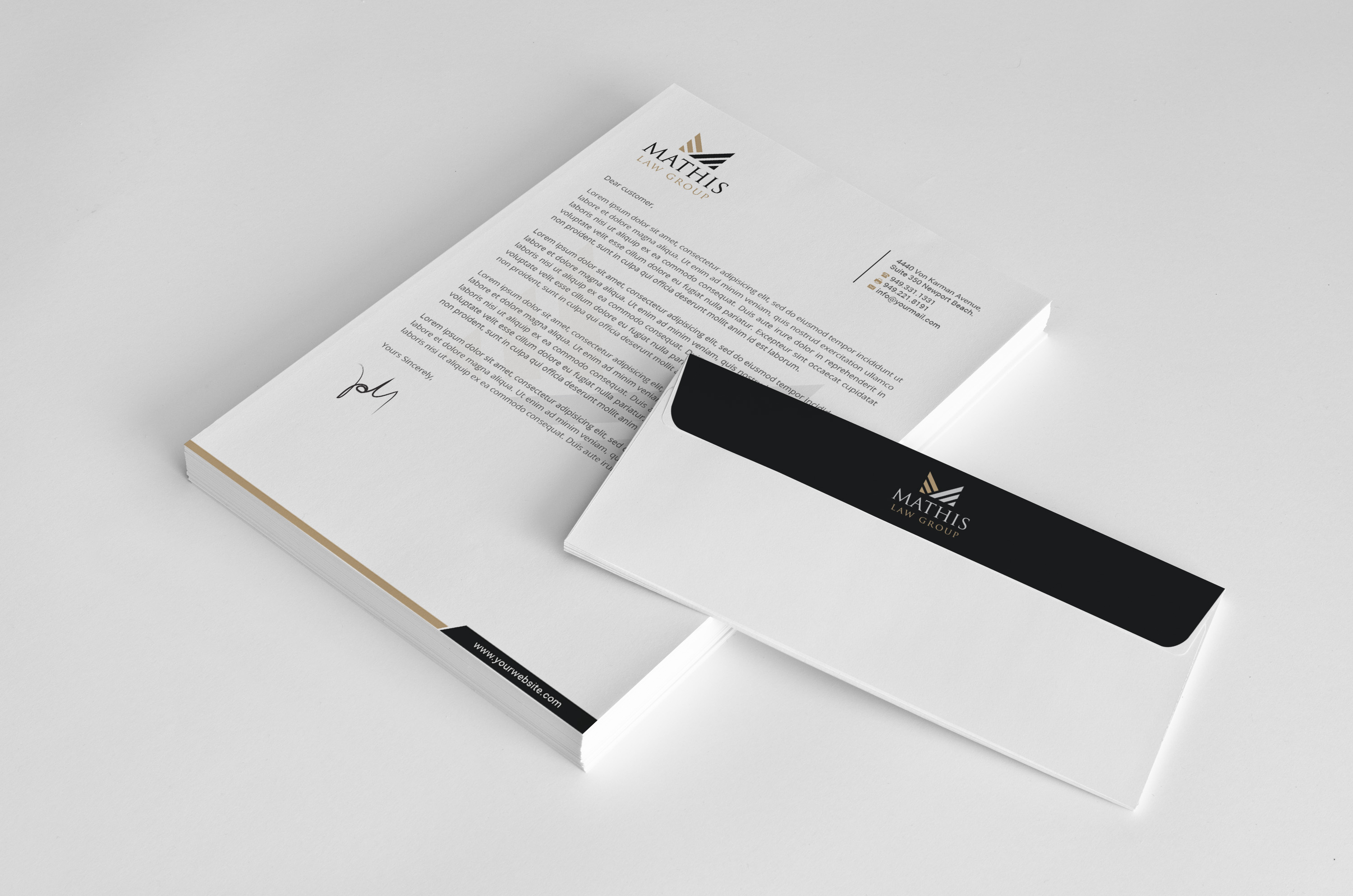Letterhead Design by R.design for Mathis Law Group  | Design #23951506