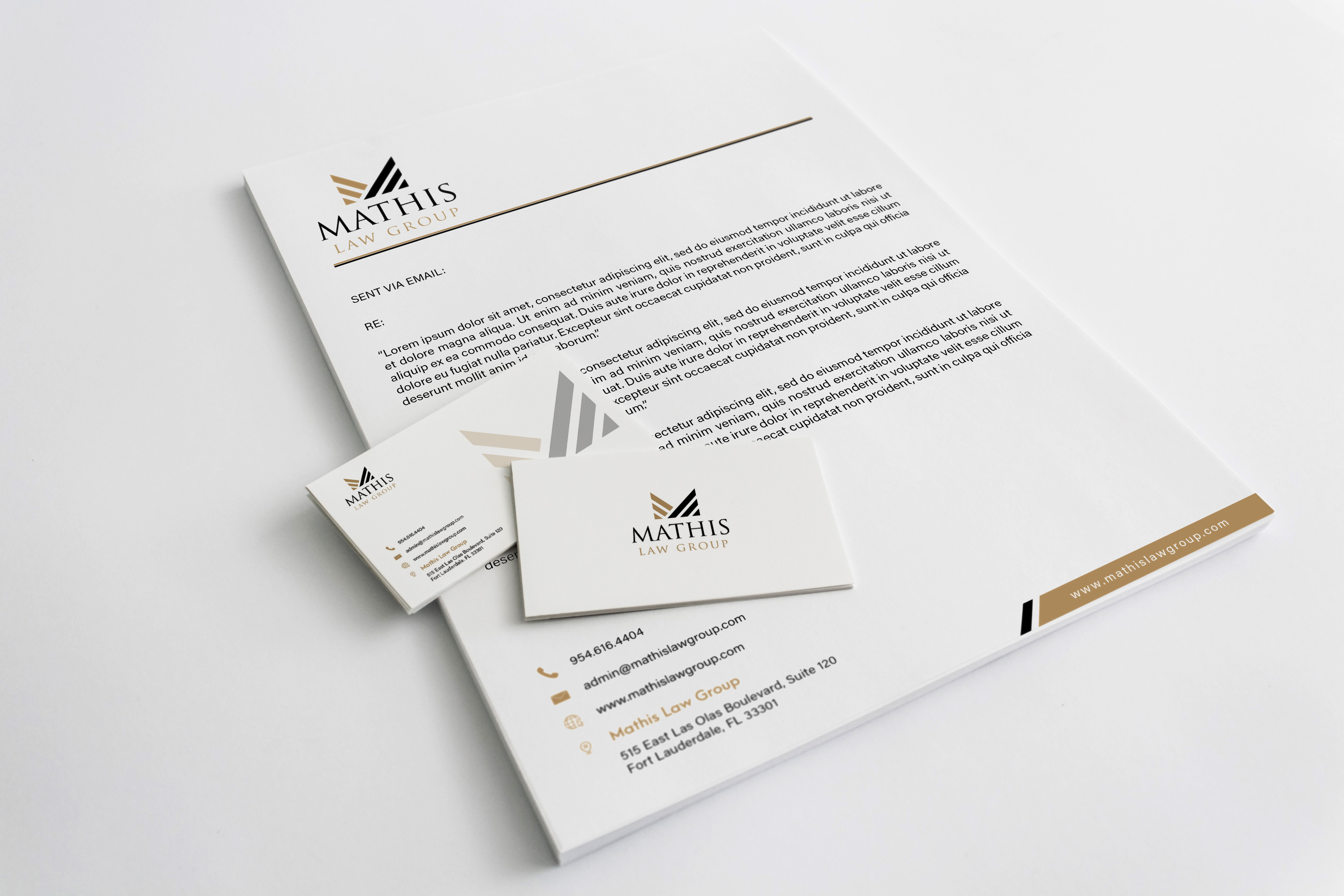 Letterhead Design by PavanPrajapati for Mathis Law Group  | Design #23948239