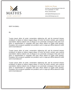 Letterhead Design by PavanPrajapati for Mathis Law Group  | Design: #23948311