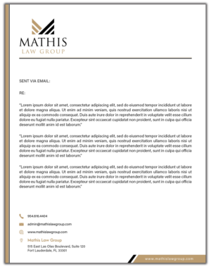 Letterhead Design by PavanPrajapati for Mathis Law Group  | Design: #23948316