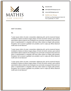Letterhead Design by PavanPrajapati for Mathis Law Group  | Design: #23948322