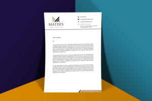 Letterhead Design by PavanPrajapati for Mathis Law Group  | Design: #23948691