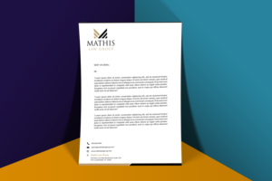 Letterhead Design by PavanPrajapati for Mathis Law Group  | Design: #23948694