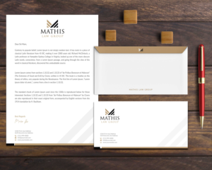 Letterhead Design by Musa. A for Mathis Law Group  | Design: #24001330