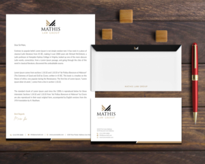 Letterhead Design by Musa. A for Mathis Law Group  | Design: #24001333