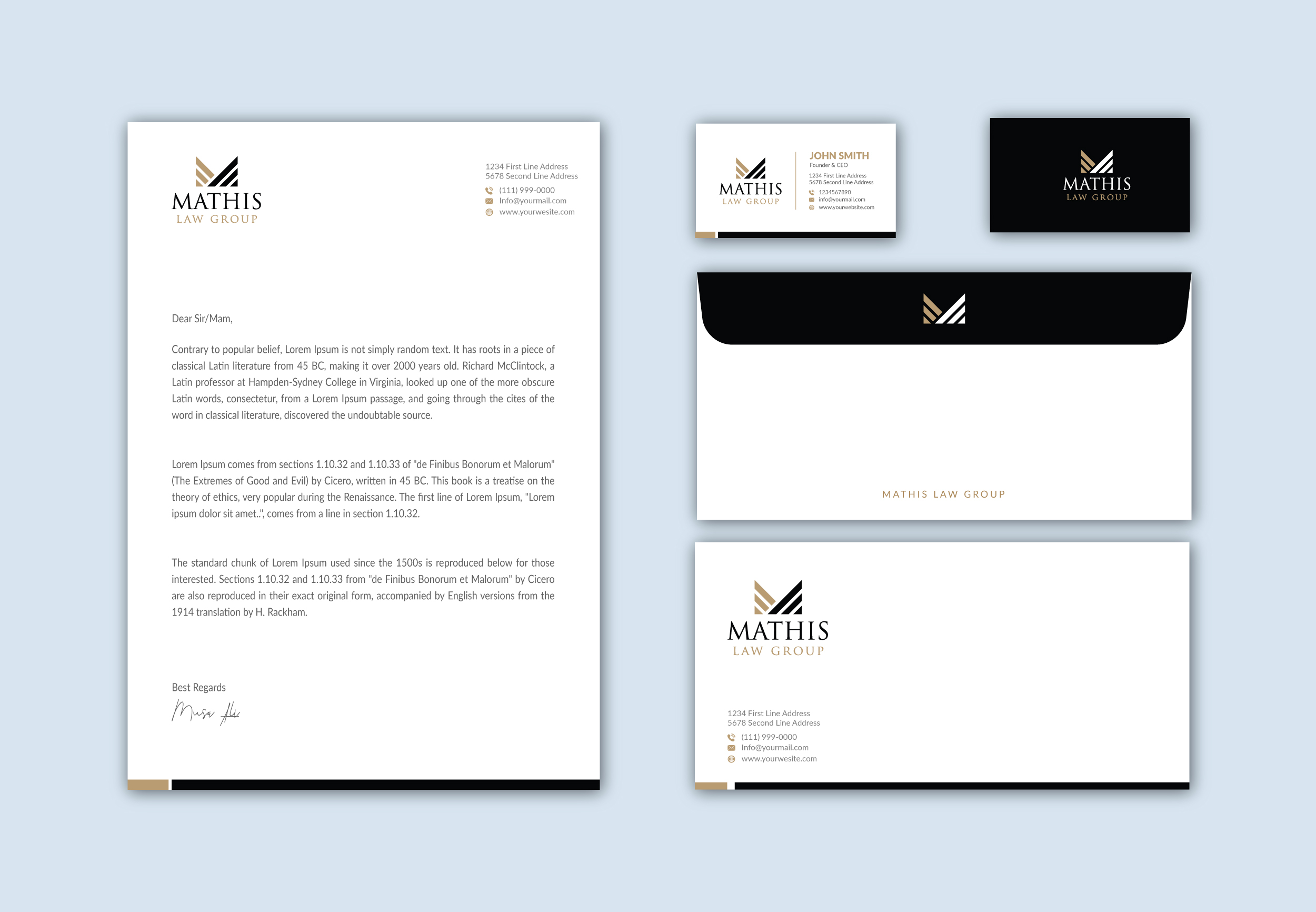 Letterhead Design by Musa. A for Mathis Law Group  | Design #24067069