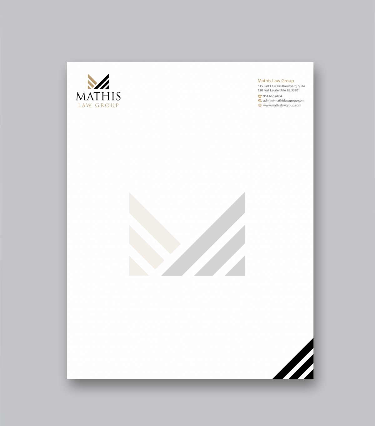 Letterhead Design by Branding_BD for Mathis Law Group  | Design #23951843