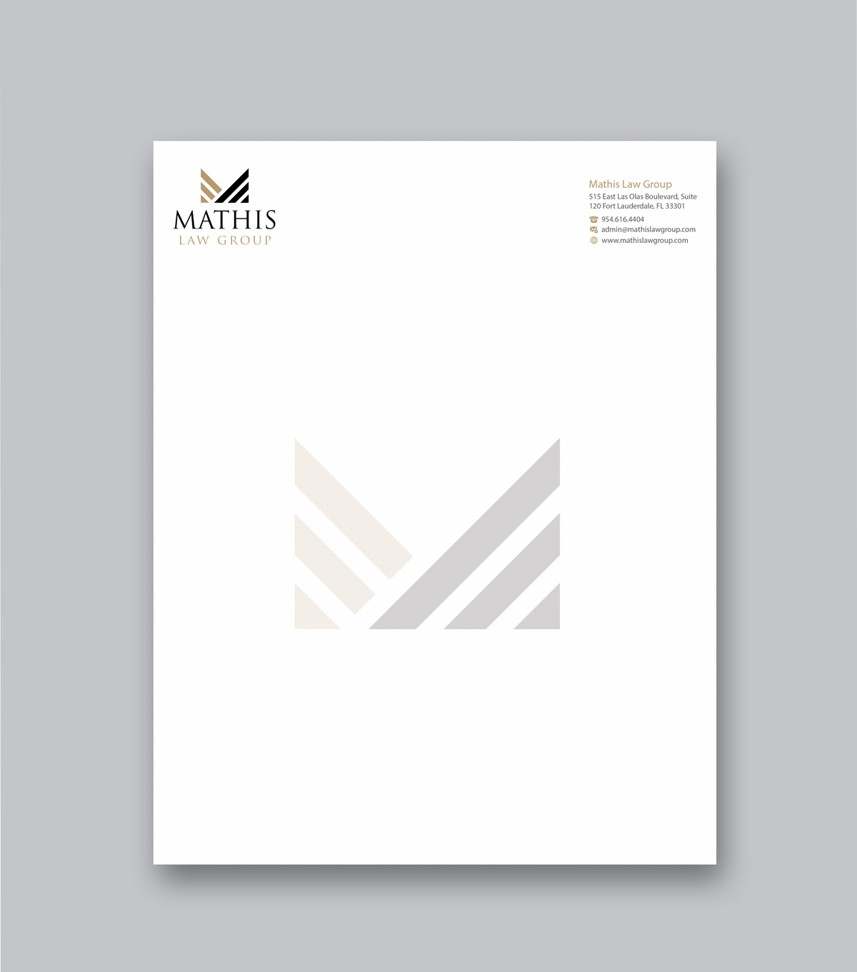 Letterhead Design by Branding_BD for Mathis Law Group  | Design #23951878