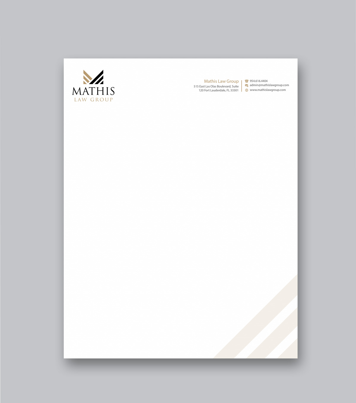 Letterhead Design by Branding_BD for Mathis Law Group  | Design #23951922