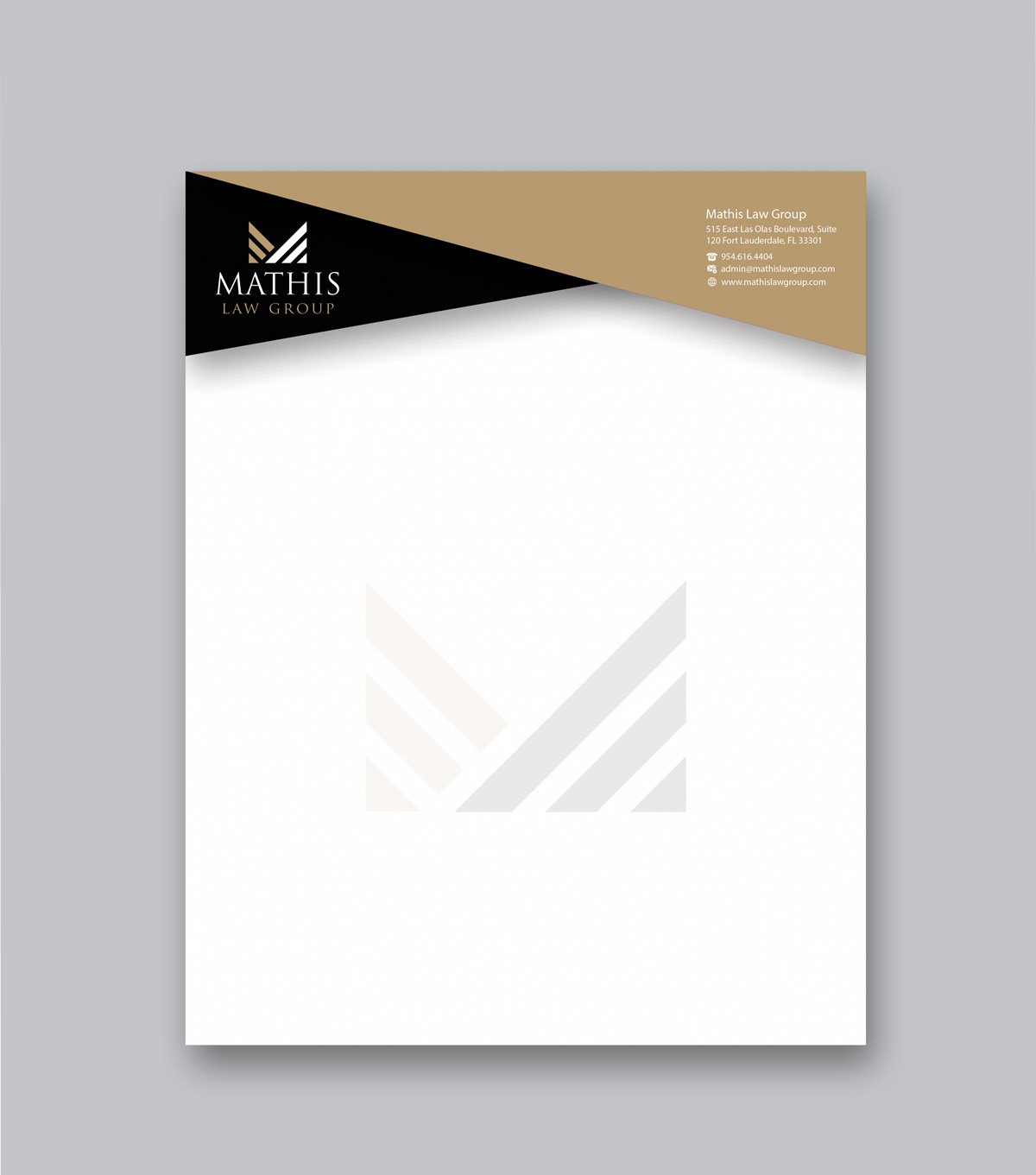 Letterhead Design by Branding_BD for Mathis Law Group  | Design #23952198