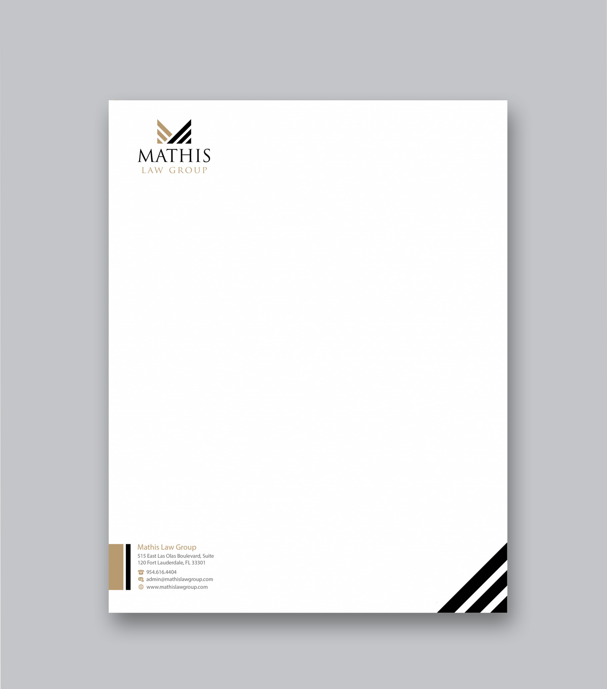 Letterhead Design by Branding_BD for Mathis Law Group  | Design #23952323