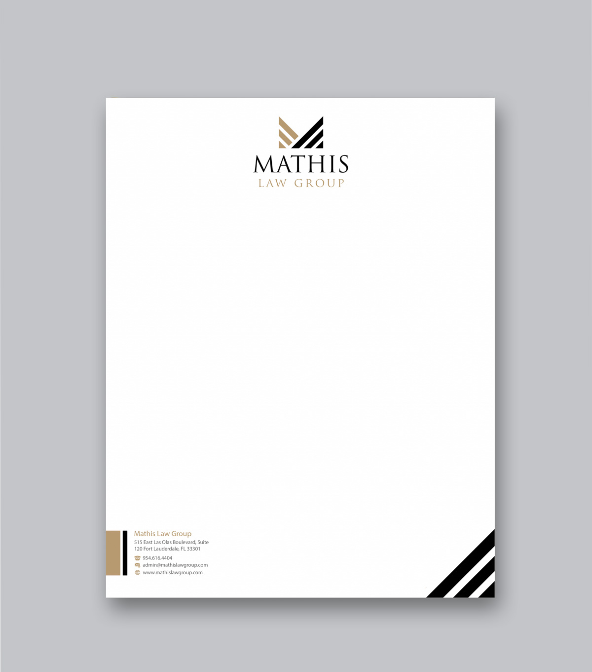 Letterhead Design by Branding_BD for Mathis Law Group  | Design #23952356