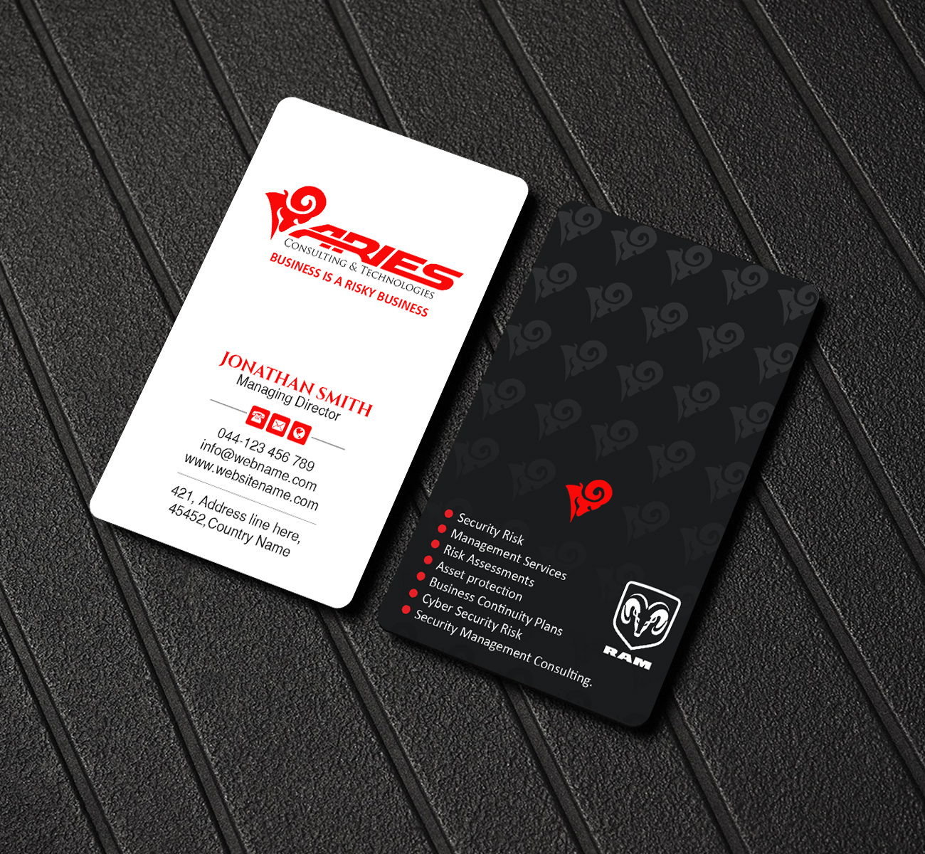 Business Card Design by Creations Box 2015 for Sikur Services LLC. | Design #23975567